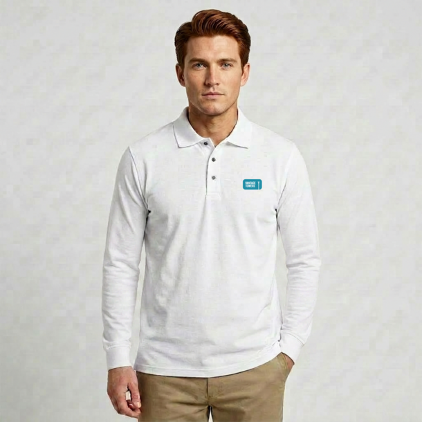 Longsleeve Poloshirt Macro Site White / Color