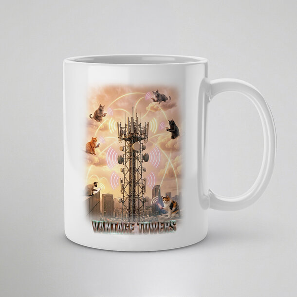 Coffee Mug Connectivity Cats White