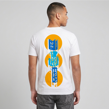 Tshirt Steel Lattice White / Sunset