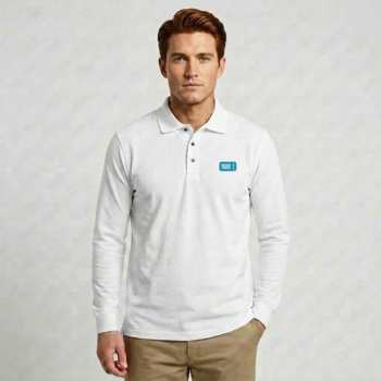 Longsleeve Poloshirt Macro Site White / Color