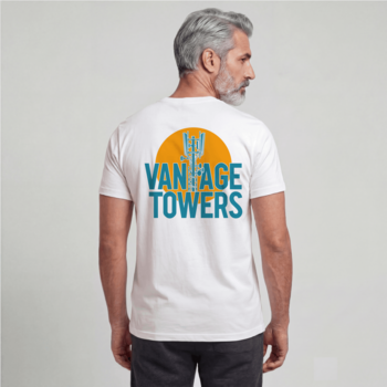 Tshirt Antenna Array White / Sunset