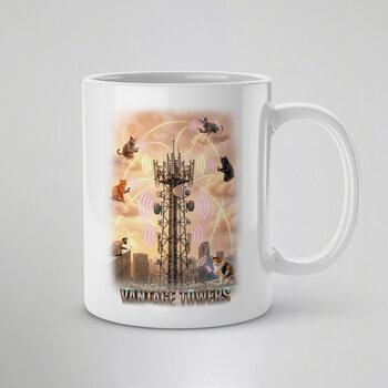 Coffee Mug Connectivity Cats White